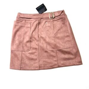 Marc New York Dusty Rose Faux Suede Mini Skirt Size Small NWT
